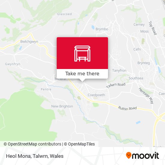 Heol Mona, Talwrn map