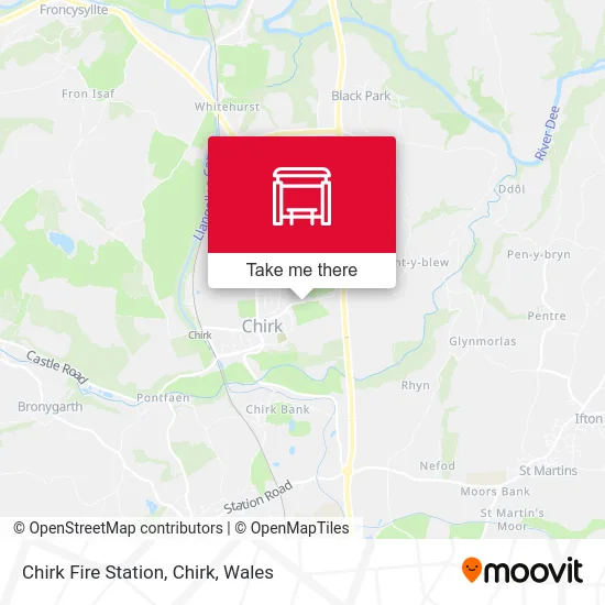 Chirk Fire Station, Chirk map