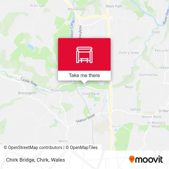Chirk Bridge, Chirk map