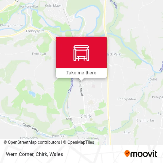 Wern Corner, Chirk map