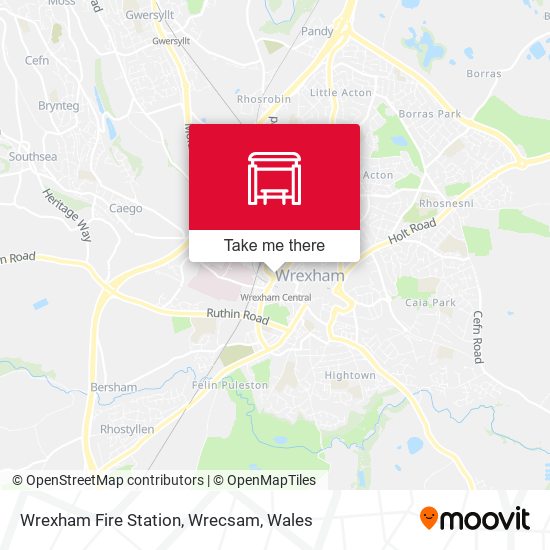 Wrexham Fire Station, Wrecsam map