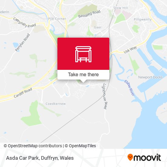 Asda Car Park, Duffryn map