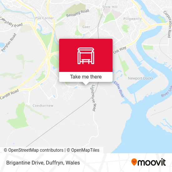Brigantine Drive, Duffryn map
