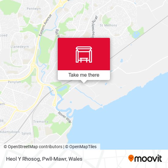 Heol Y Rhosog, Pwll-Mawr map