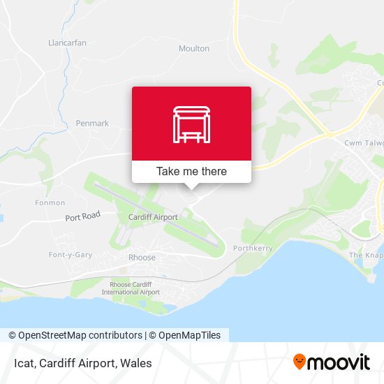 Icat, Cardiff Airport map