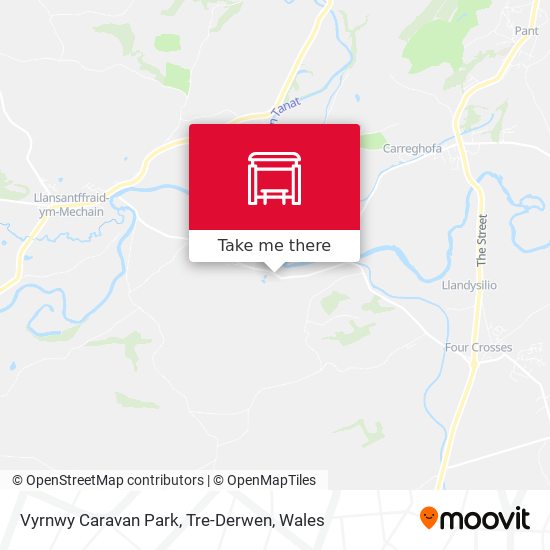 Vyrnwy Caravan Park, Tre-Derwen map