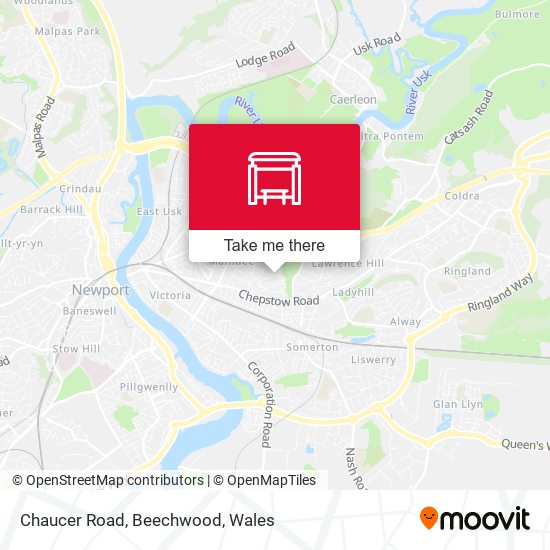 Chaucer Road, Beechwood map