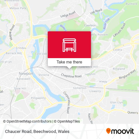 Chaucer Road, Beechwood map