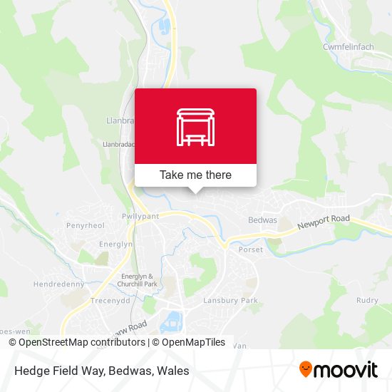 Hedge Field Way, Bedwas map