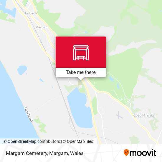 Margam Cemetery, Margam map
