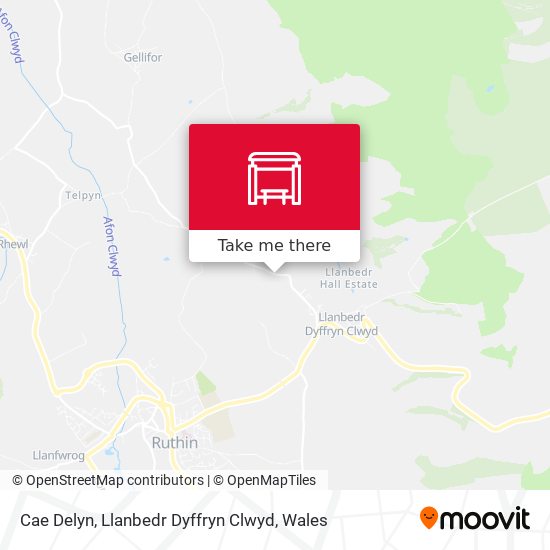 Cae Delyn, Llanbedr Dyffryn Clwyd map