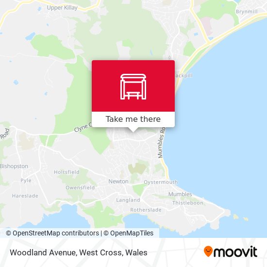 Woodland Avenue, West Cross map
