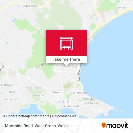 Moorside Road, West Cross map