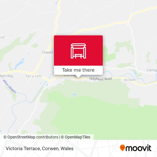 Victoria Terrace, Corwen map