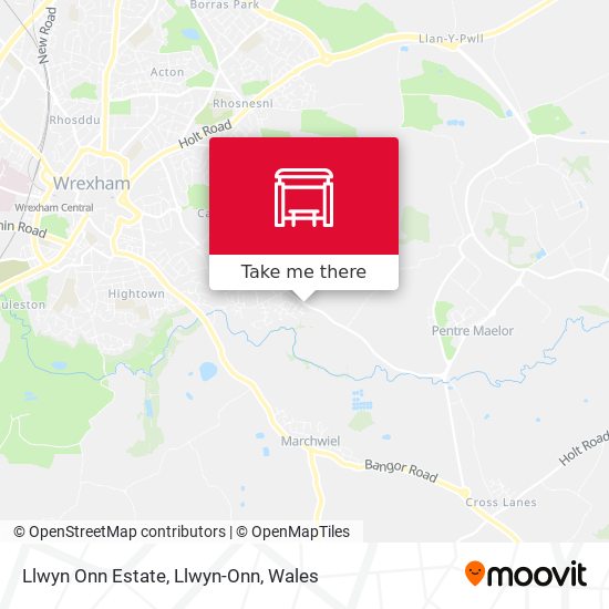 Llwyn Onn Estate, Llwyn-Onn map