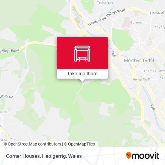 Corner Houses, Heolgerrig map