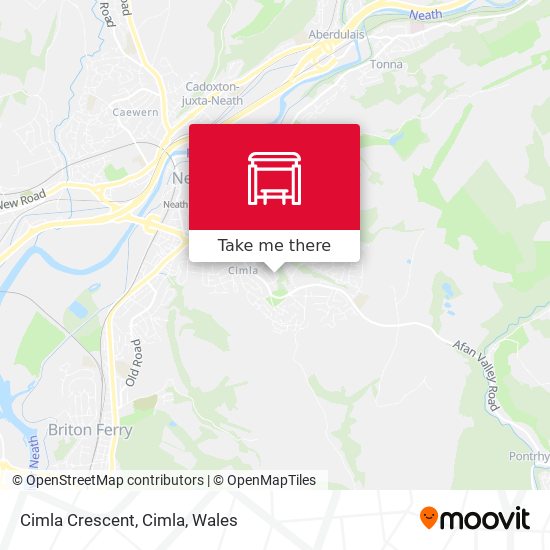 Cimla Crescent, Cimla map