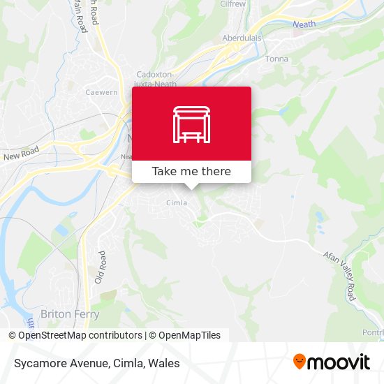 Sycamore Avenue, Cimla map