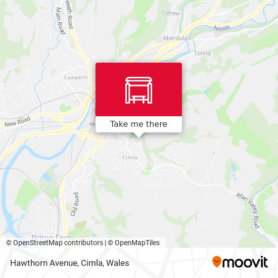 Hawthorn Avenue, Cimla map