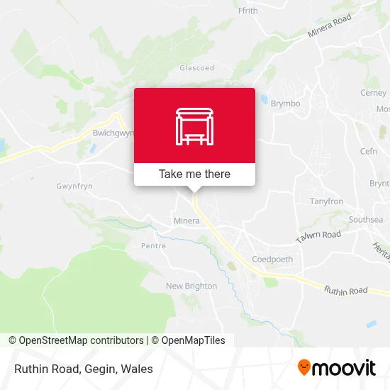 Ruthin Road, Gegin map