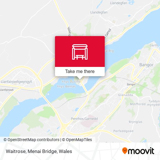Waitrose, Menai Bridge map