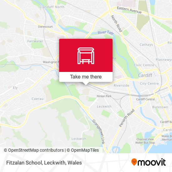 Fitzalan School, Leckwith map