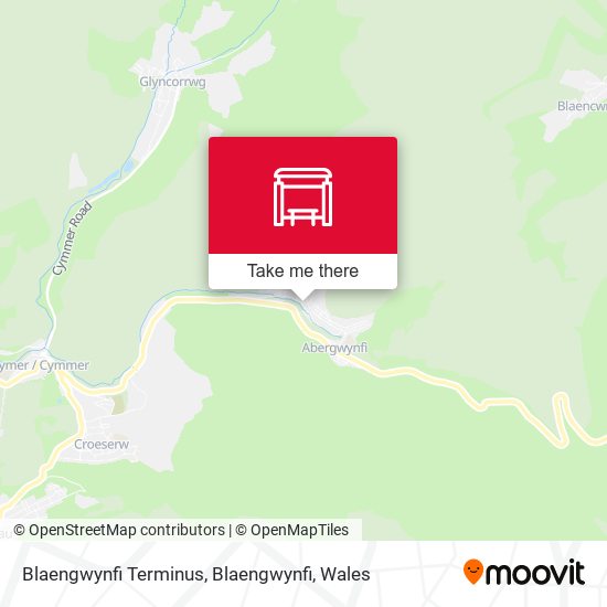 Blaengwynfi Terminus, Blaengwynfi map