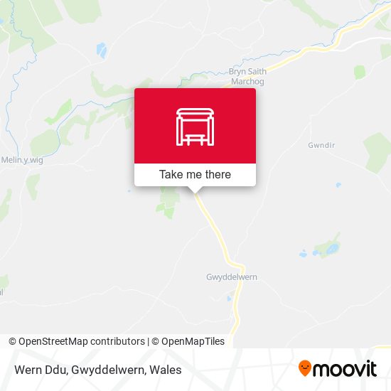 Wern Ddu, Gwyddelwern map