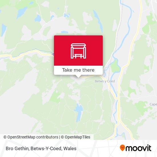 Bro Gethin, Betws-Y-Coed map