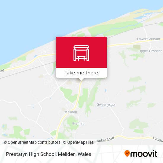 Prestatyn High School, Meliden map