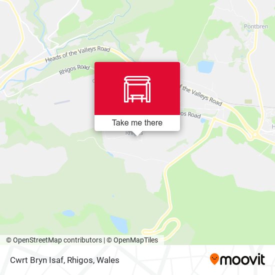 Cwrt Bryn Isaf, Rhigos map