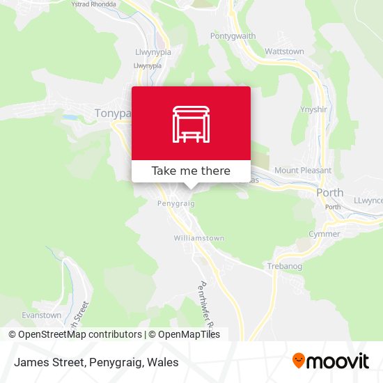 James Street, Penygraig map