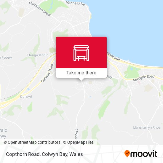 Copthorn Road, Colwyn Bay map