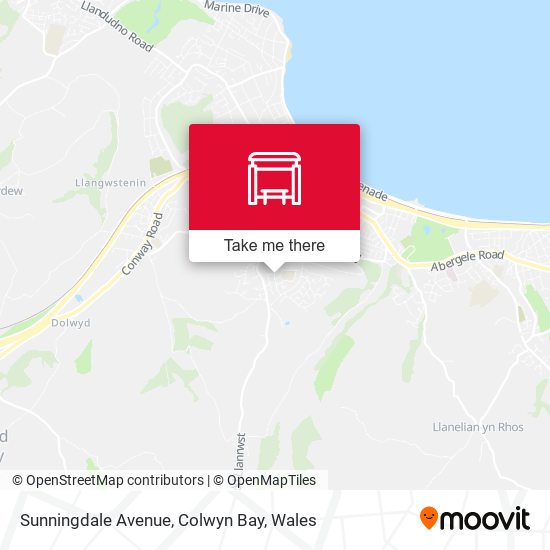 Sunningdale Avenue, Colwyn Bay map
