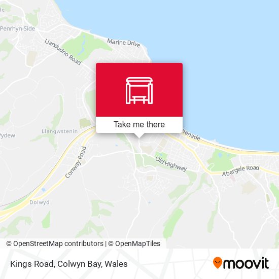 Kings Road, Colwyn Bay map