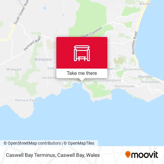Caswell Bay Terminus, Caswell Bay map