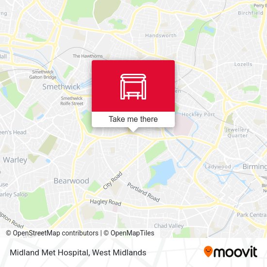 Midland Met Hospital map