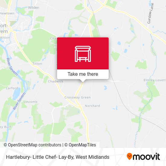 Hartlebury- Little Chef- Lay-By map