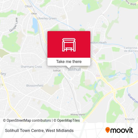 Solihull Town Centre (Stop Sa) map