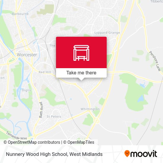 Nunnery Wood High School map