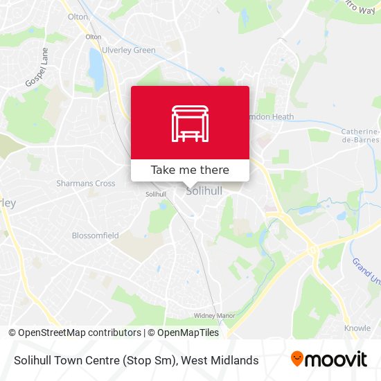 Solihull Town Centre (Stop Sm) map