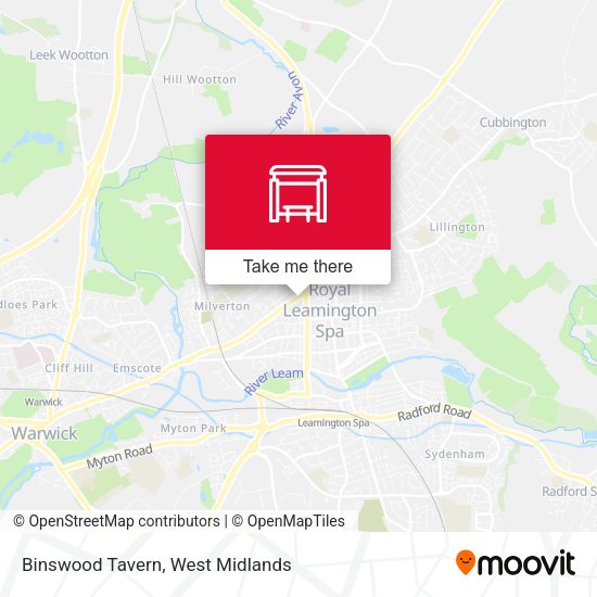 Binswood Tavern map