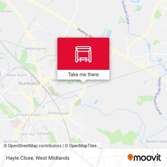 Hayle Close map