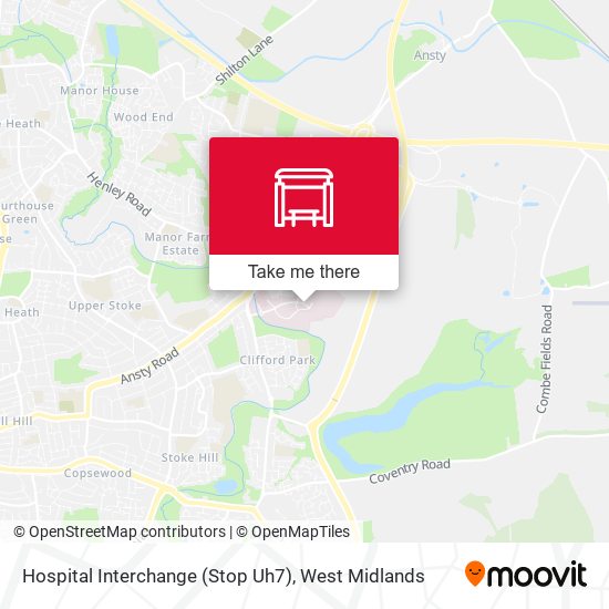 Hospital Interchange (Stop Uh7) map