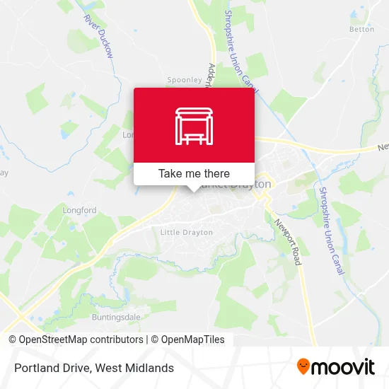 Portland Drive map
