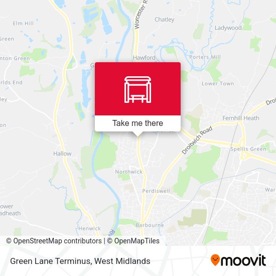 Green Lane Terminus map