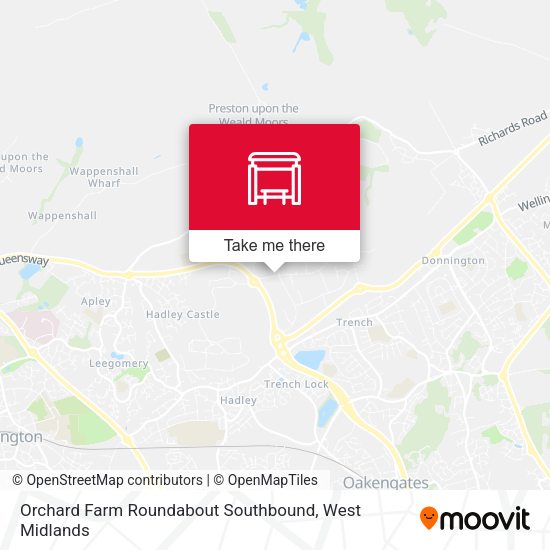 Orchard Farm Roundabout Southbound map