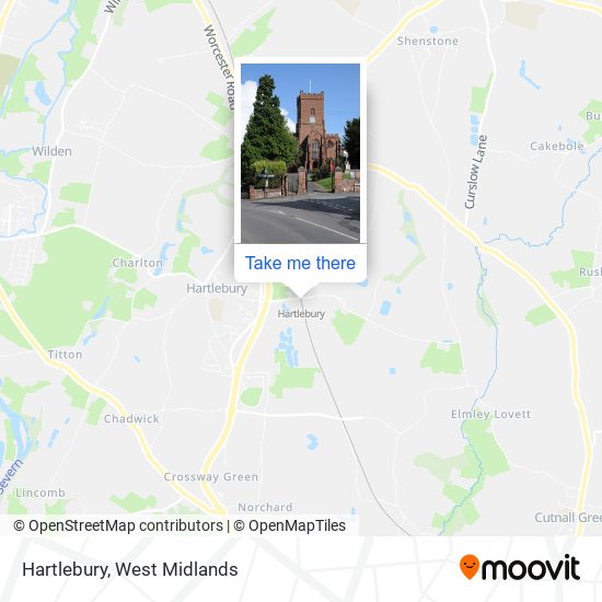 Hartlebury map