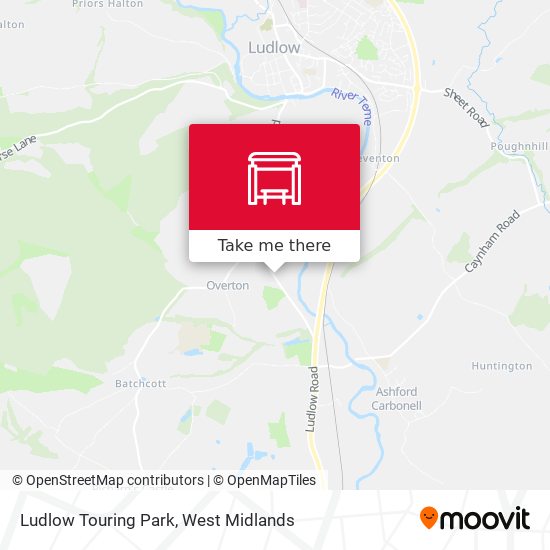 Ludlow Touring Park map