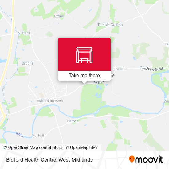 Bidford Health Centre map